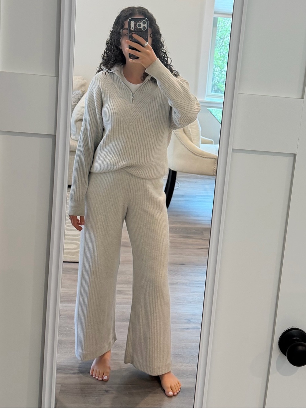 Oysho Light Grey Sweat Set Top Size XS Pants Size S